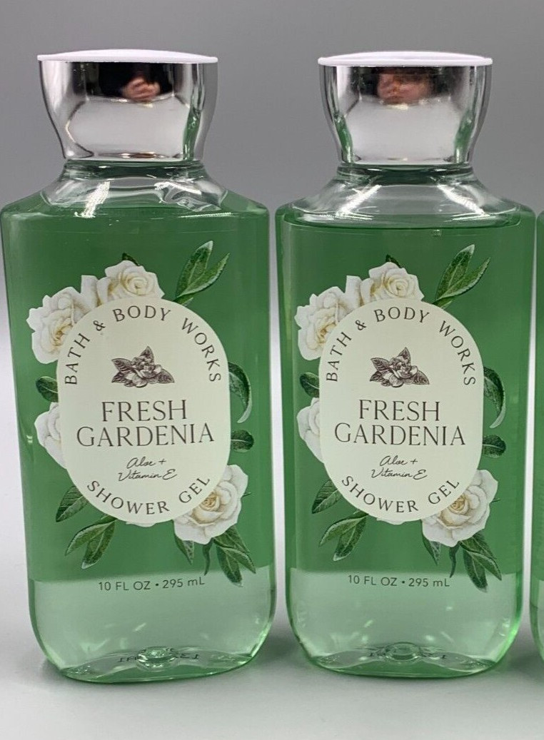 Bath & Body Works Fresh Gardenia Shower Gel Cashmere Musk 10 floz Set of 2 #607