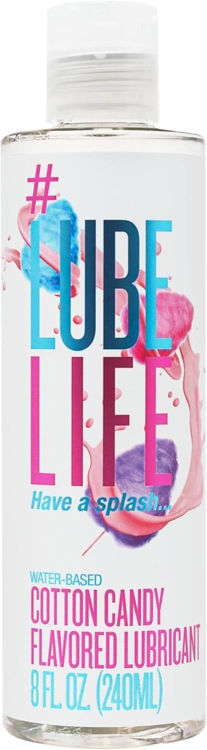 LUBELIFE Water Based Cotton Candy Flavored Lube Lubricant Sugar Free 8 oz