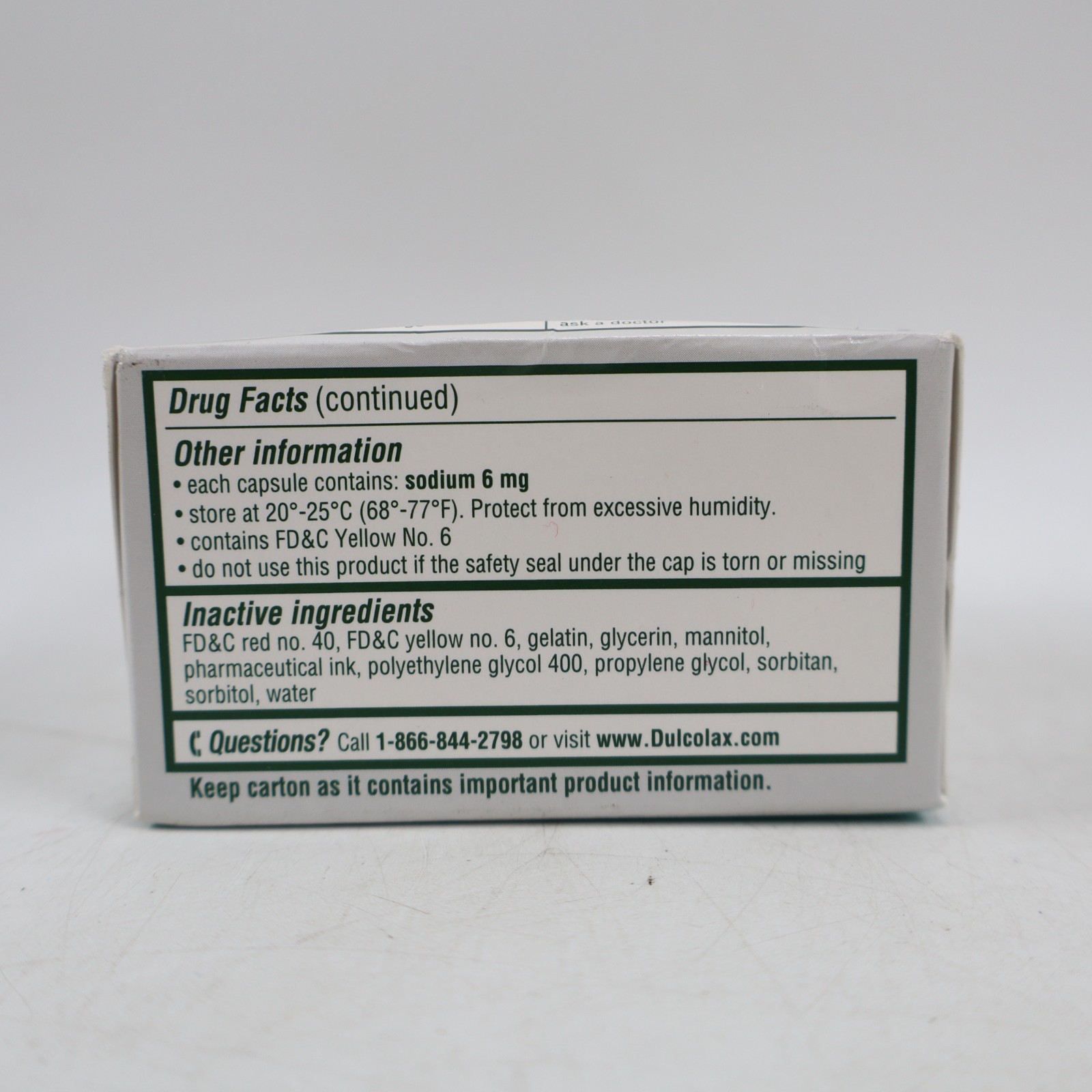2 PACK Dulcolax Stool Softener Laxative Gel Capsules – 25ct Each EXP 02/2026+