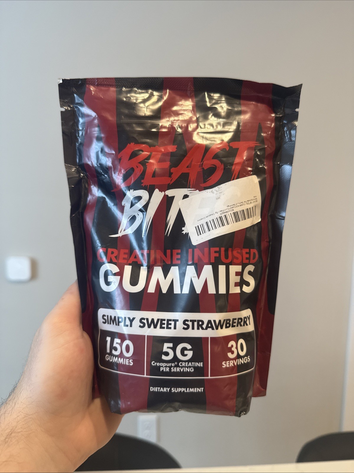 Beast Bites Creatine Gummies Simply Sweet Strawberry 150ct Sealed Exp 7/2027 NEW