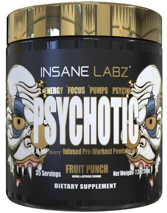 Psychotic Pre Workout Fruit Punch 35 Servings Extreme Energy
