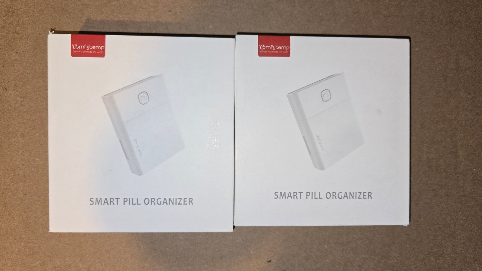 2 Pack Comfytemp Smart Pill Organizer Digital Timer Alarm 4 Compartment Case