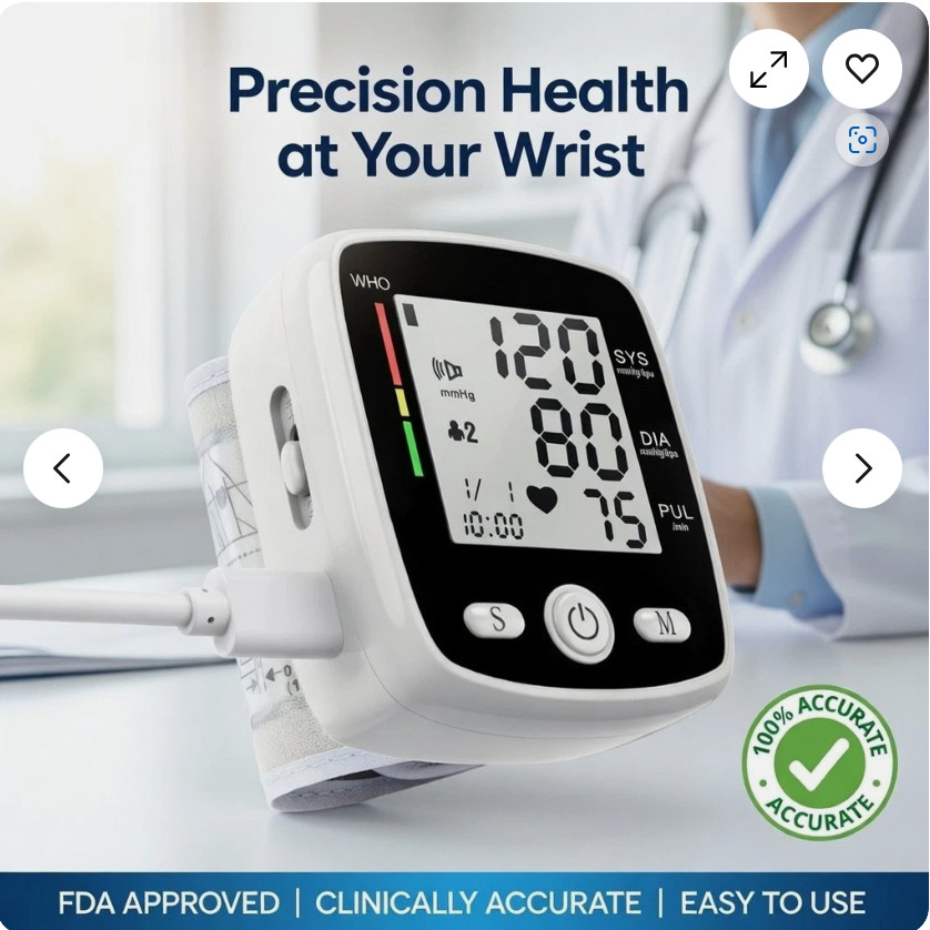Blood Pressure Monitor with Carrying Case Portable – Easy to Use