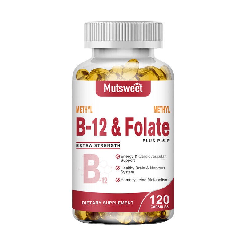 Methyl Folate Capsules, Methylated Multivitamin for Women & Men w/Vitamin B12 B6
