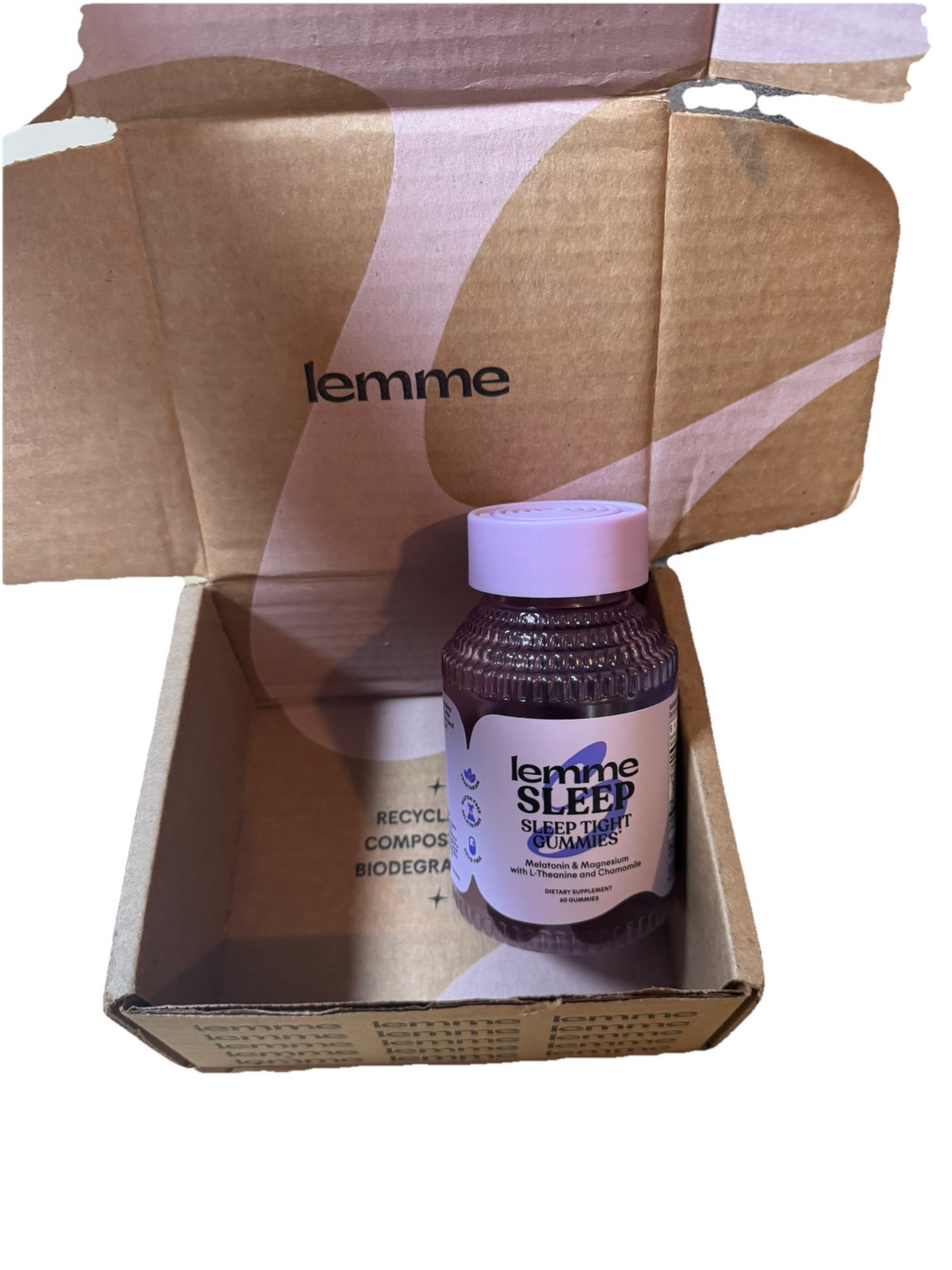 Lemme Sleep Gummies with 5mg Melatonin, Berry Flavored (60 Count)