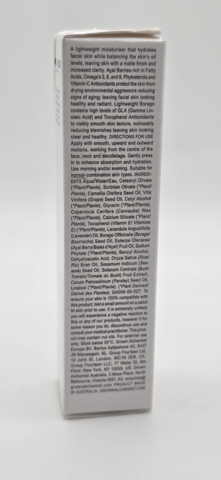 Grown Alchemist – Matte Balancing Moisturizer Açaí Berry Borago- 0.40 fl oz/12mL