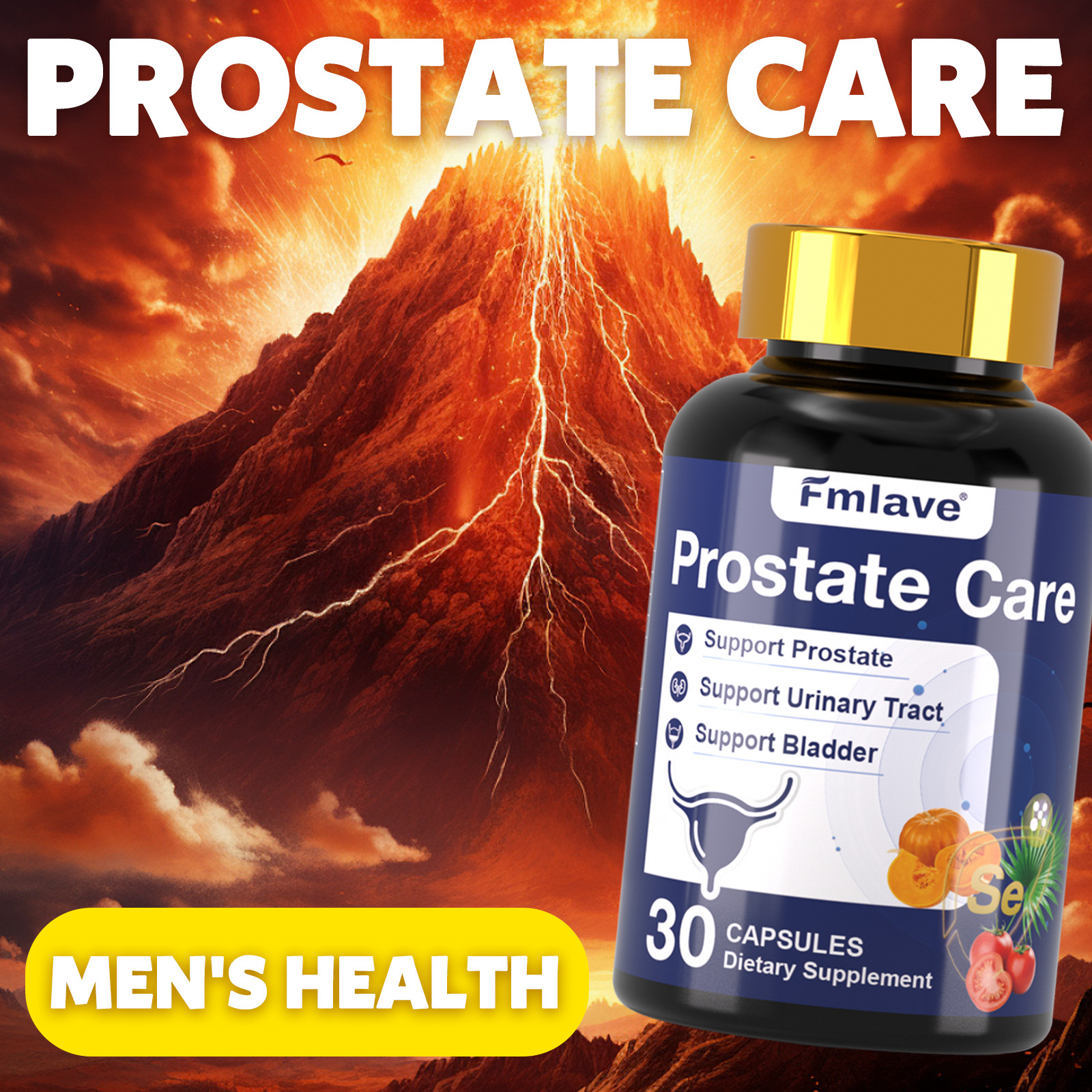 Prostate Support – Saw Palmetto – Reduce Frequent Urination, Stamina supplement