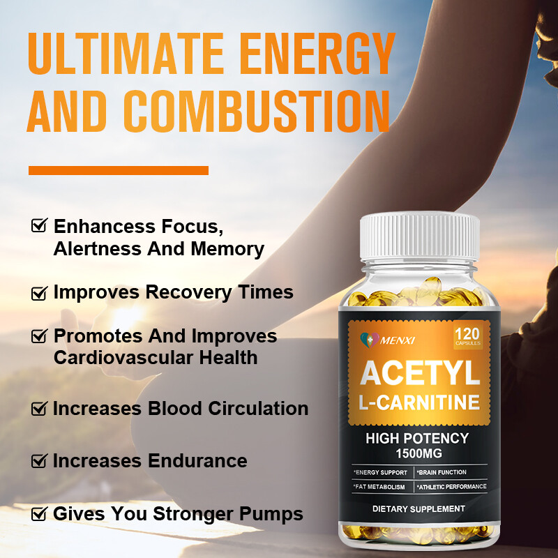 Acetyle L-Carnitine 1500mg High Potency 120Capsules Energy Production Supplement