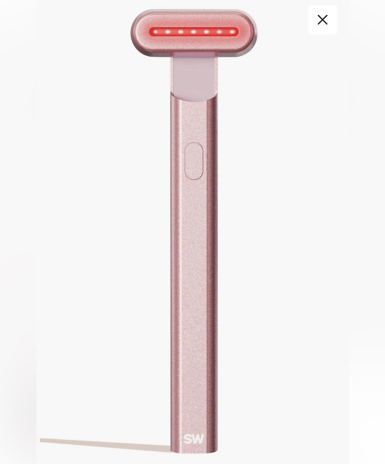 Solawave 4-in-1 Radiant Renewal Red Light Therapy Wand, Rose Gold Portable