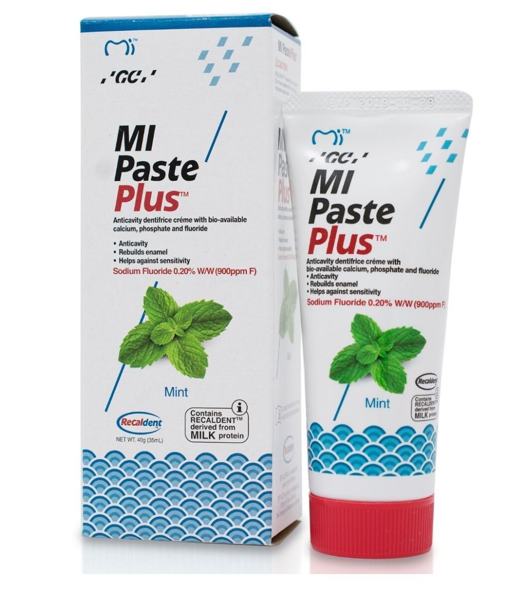 GC MI Paste Plus Topical Tooth Crème 0.20% Sodium Fluoride 40g Tube – MINT