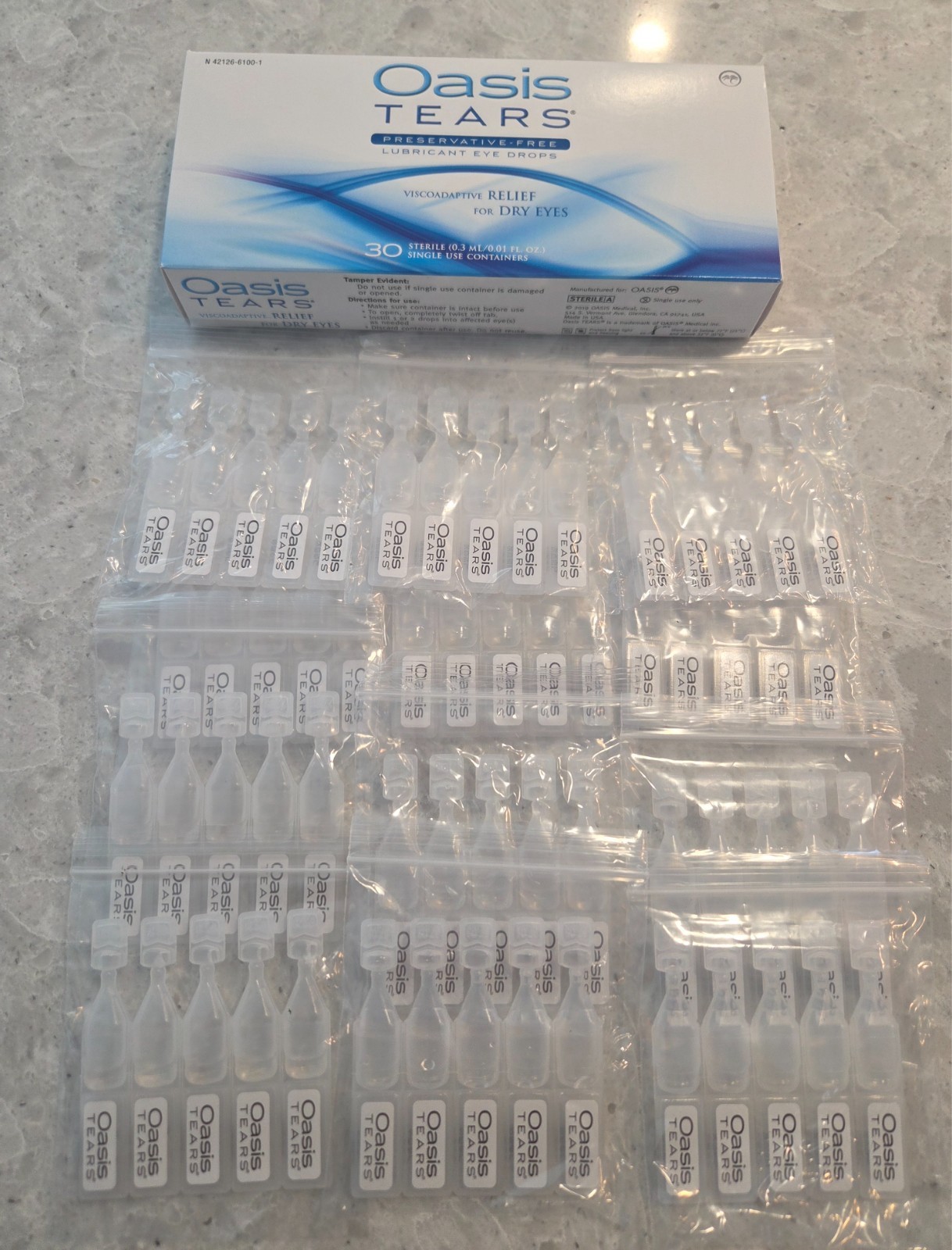 Oasis TEARS Preservative-Free 60 Containers-NEW as shown- Expiration 02/2027