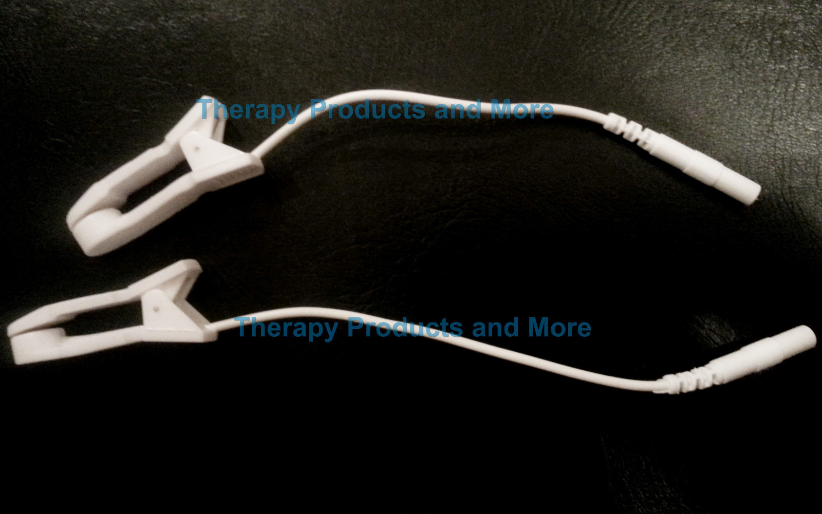 2 EAR CLIP CLAMP ELECTRODES to 2mm FEMALE for TENS 3000 TENS 7000 Massager