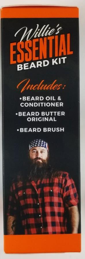 Wild Willie’s ESSENTIAL BEARD KIT Beard Oil Brush Beard Balm Men’s Grooming Set