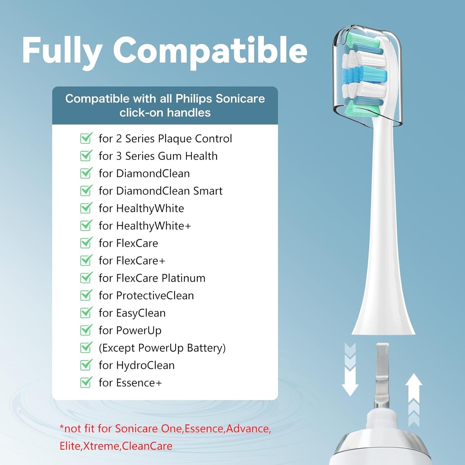 8 Pack Electric Toothbrush Replacement Heads Soft Bristles with Covers