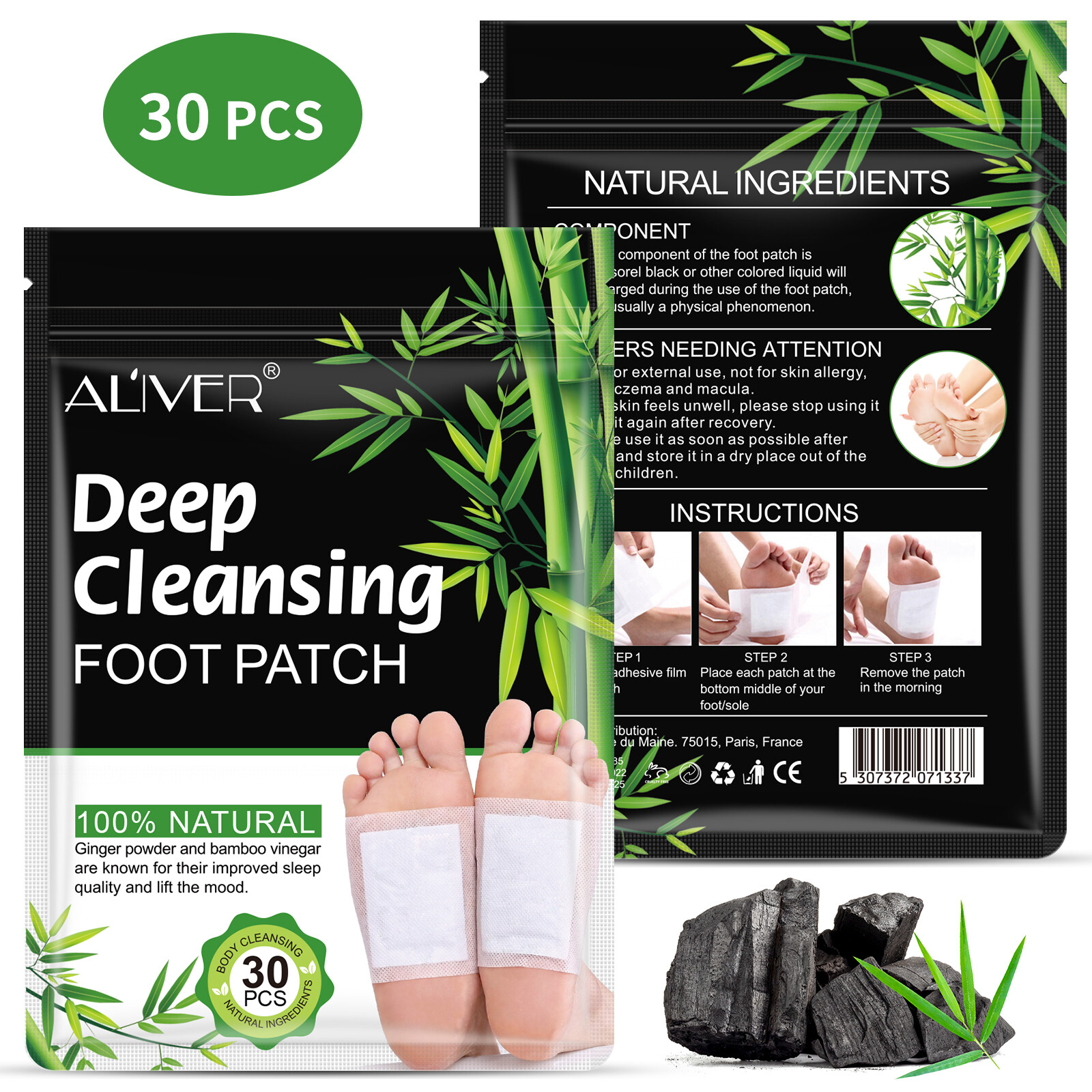 150Pcs Foot Detox Patches Pads Toxins Deep Cleansing Herbal Organic Slimming