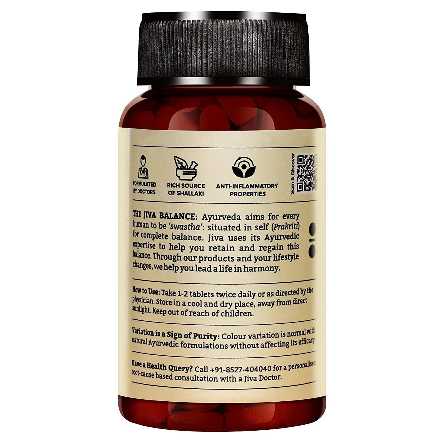 Jiva Pain Calm 120 Tablets – For Joint Pain & Muscle Pain Relief