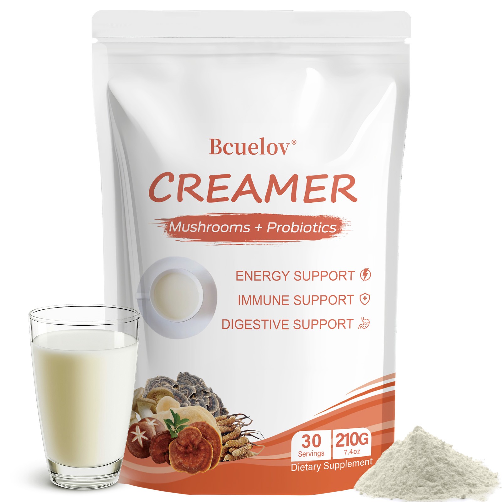 Coconut Creamer Vanilla Powder Probiotics 210 G Per Pack, Dietary Supplement