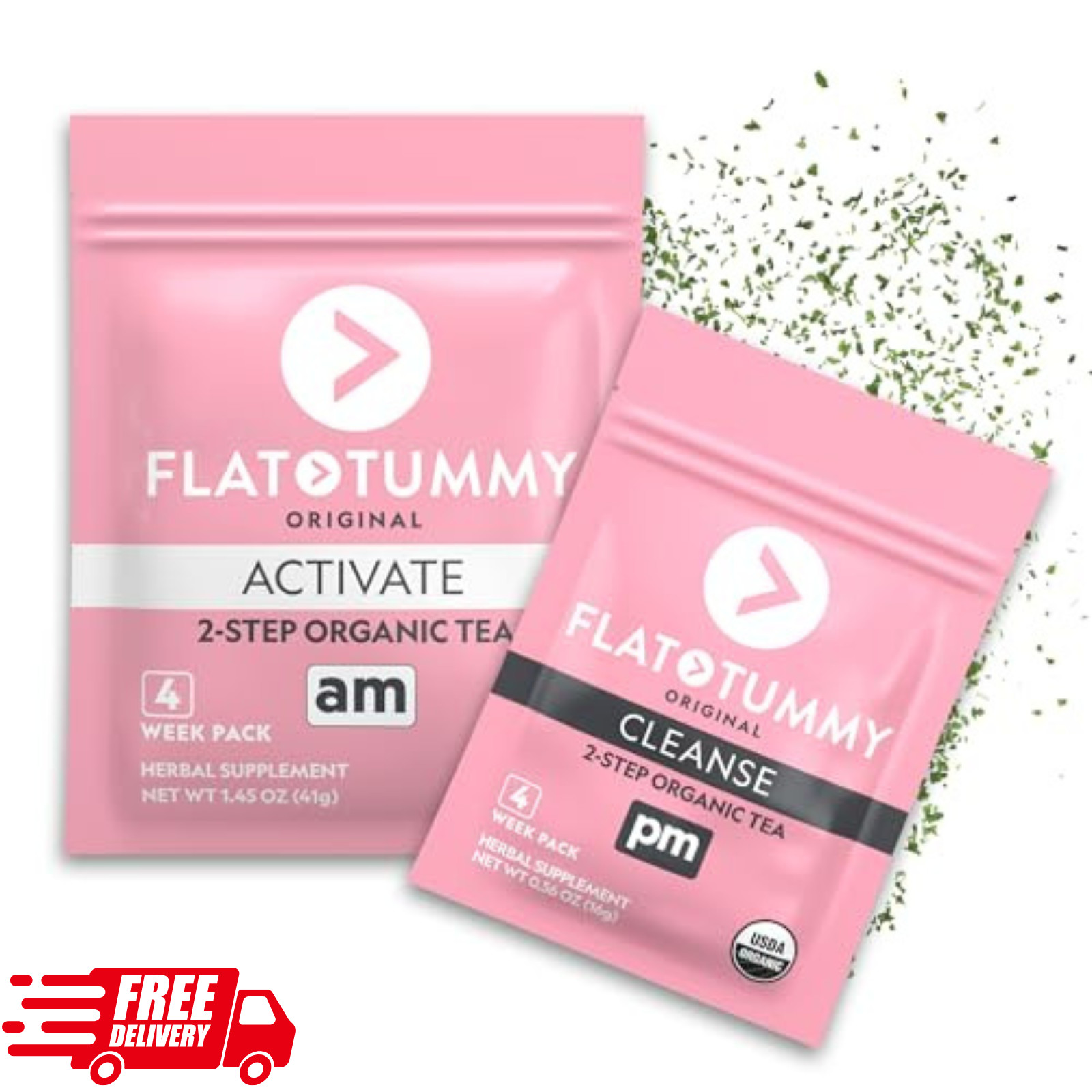 Flat Tummy Tea – 2-step 4 Week Program – Detox Tea to Boost Energy & Reduce B…
