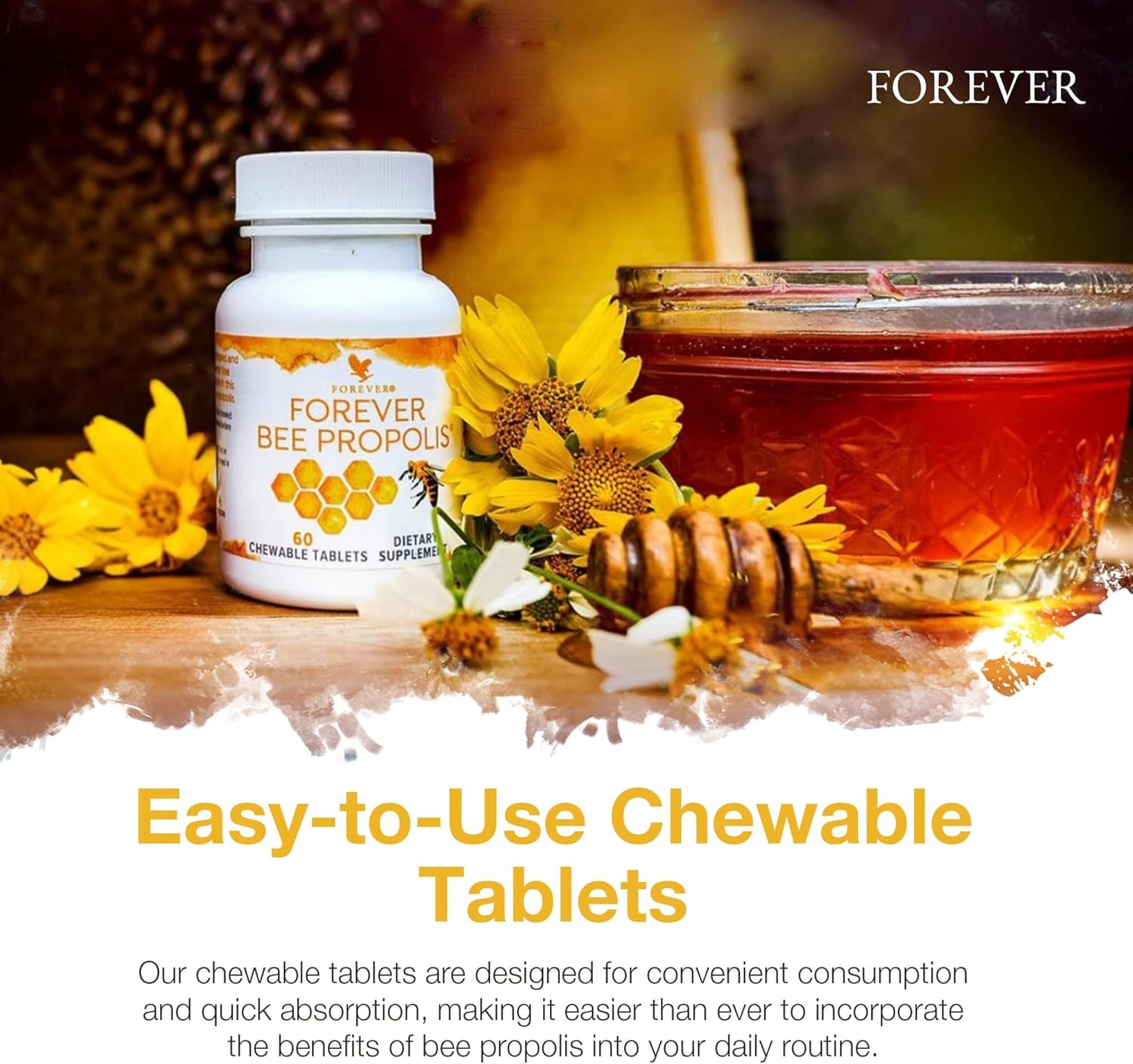 Bee Propolis Chewable Tablets for Immune Support – Vegetarian