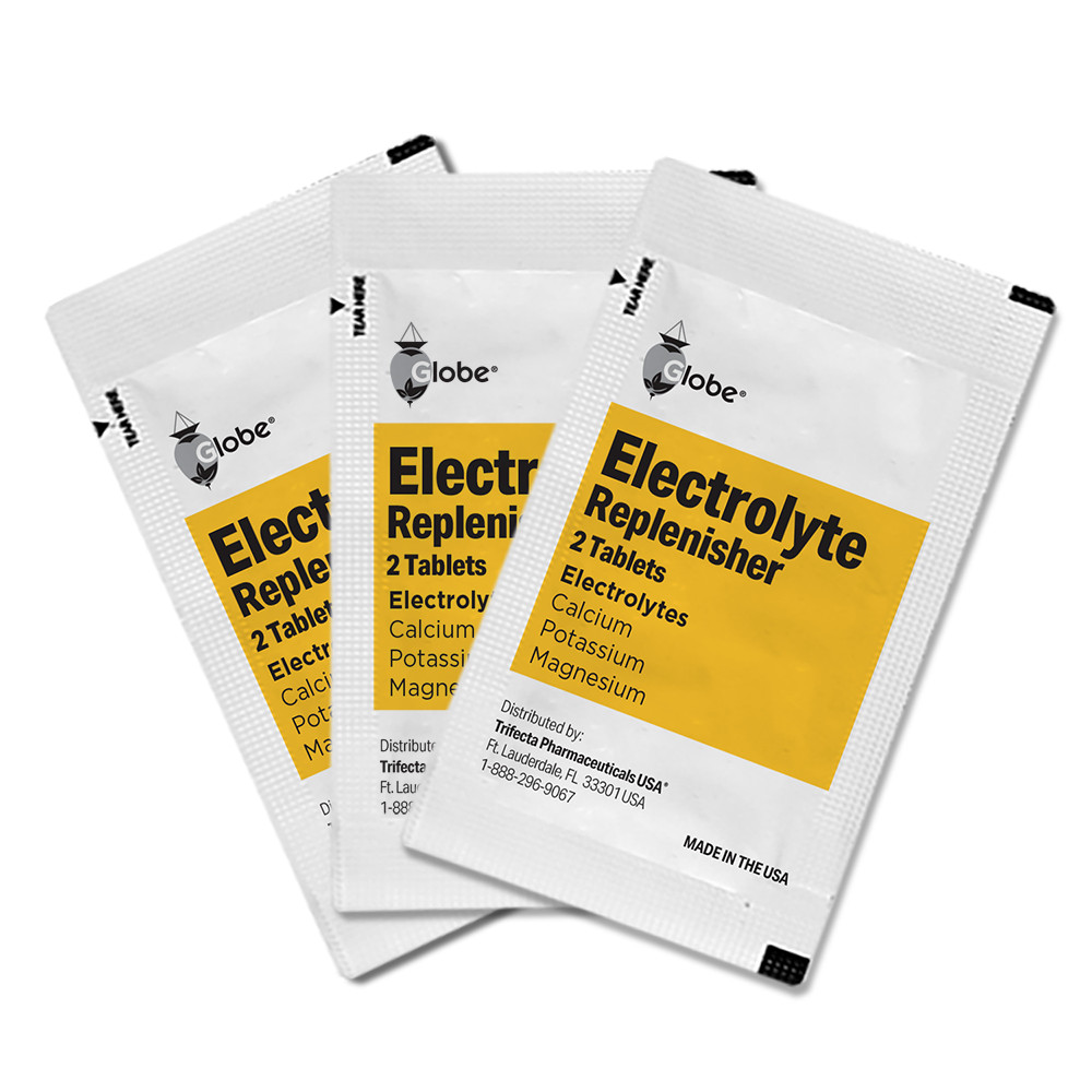 Globe Electrolyte Replenisher Tablets (2 Tablets/Packet) 500 Tablets!