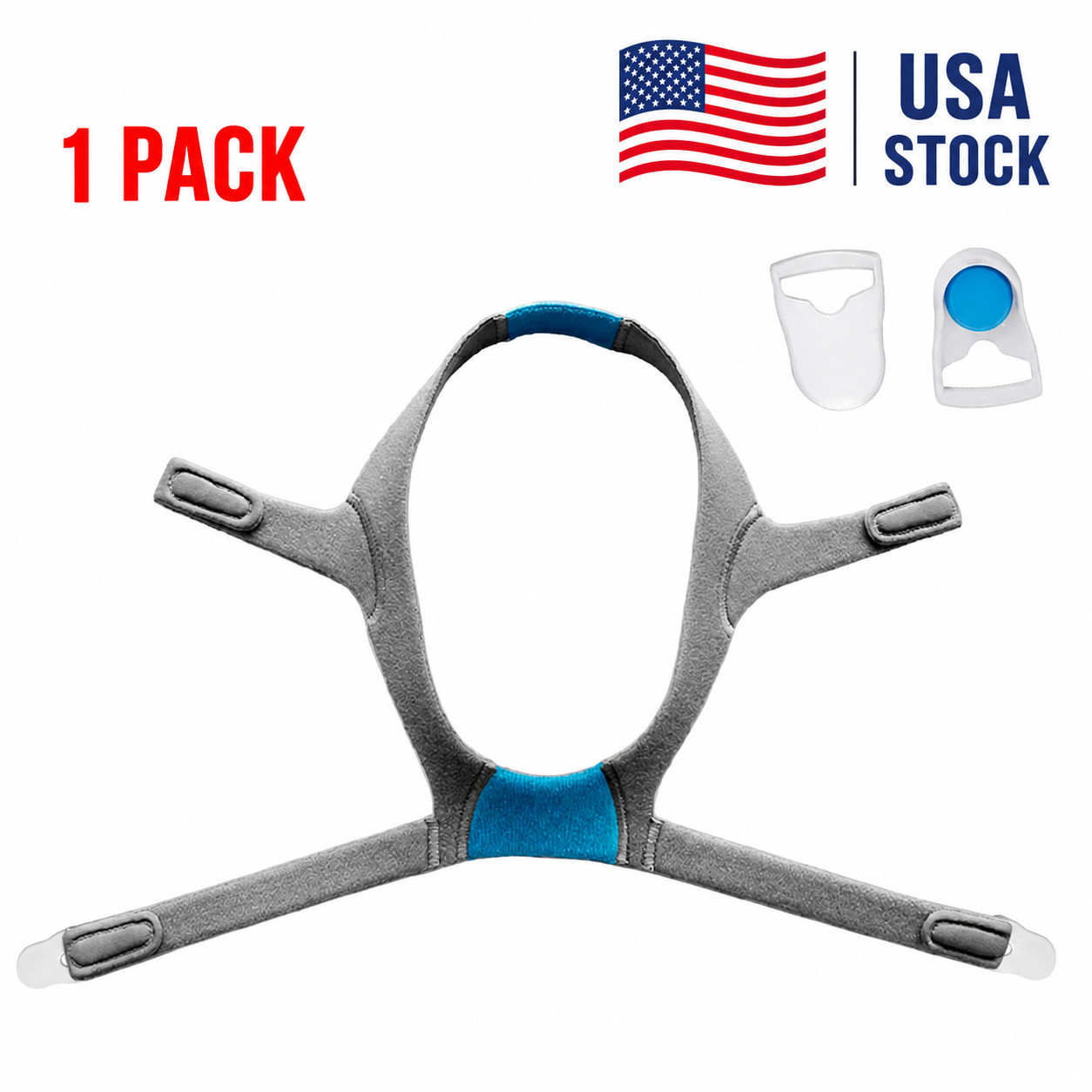 1 Pack CPAP Headgear for Resmed AirFit N20 with Magnetic Clips, Replacement Head