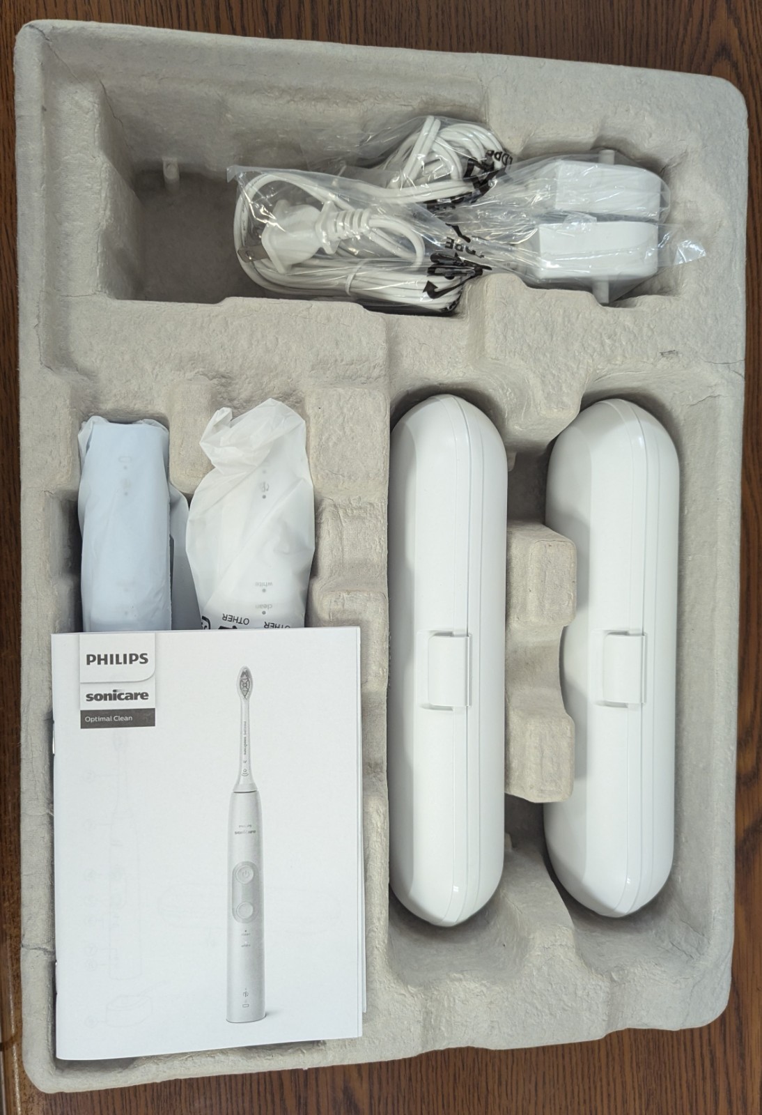 PHILLIPS SONICARE OPTIMAL CLEAN POWER TOOTHBRUSH 2PC SET *MUST SEE DESCRIPTION