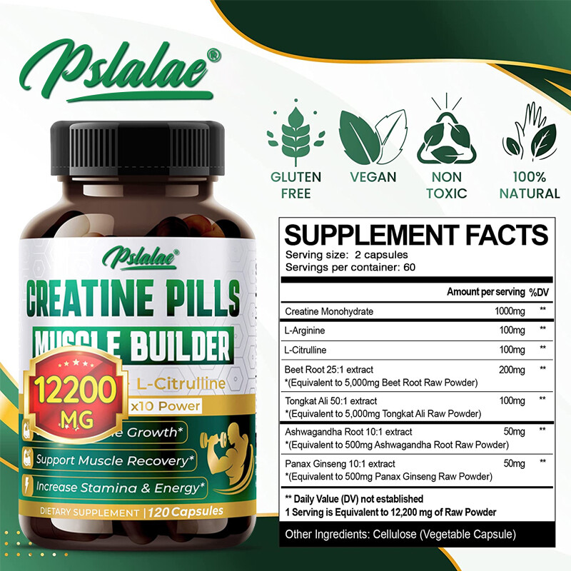 Creatine Monohydrate – Energy & Endurance, Muscle Health, Testosterone Booster