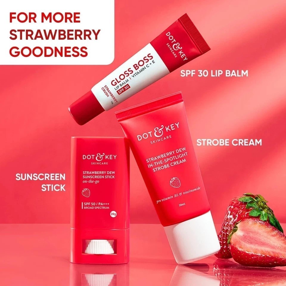 Dot & Key Strawberry Dew Cleansing Balm | For Clean, Smooth & Dewy Skin, 70Ml