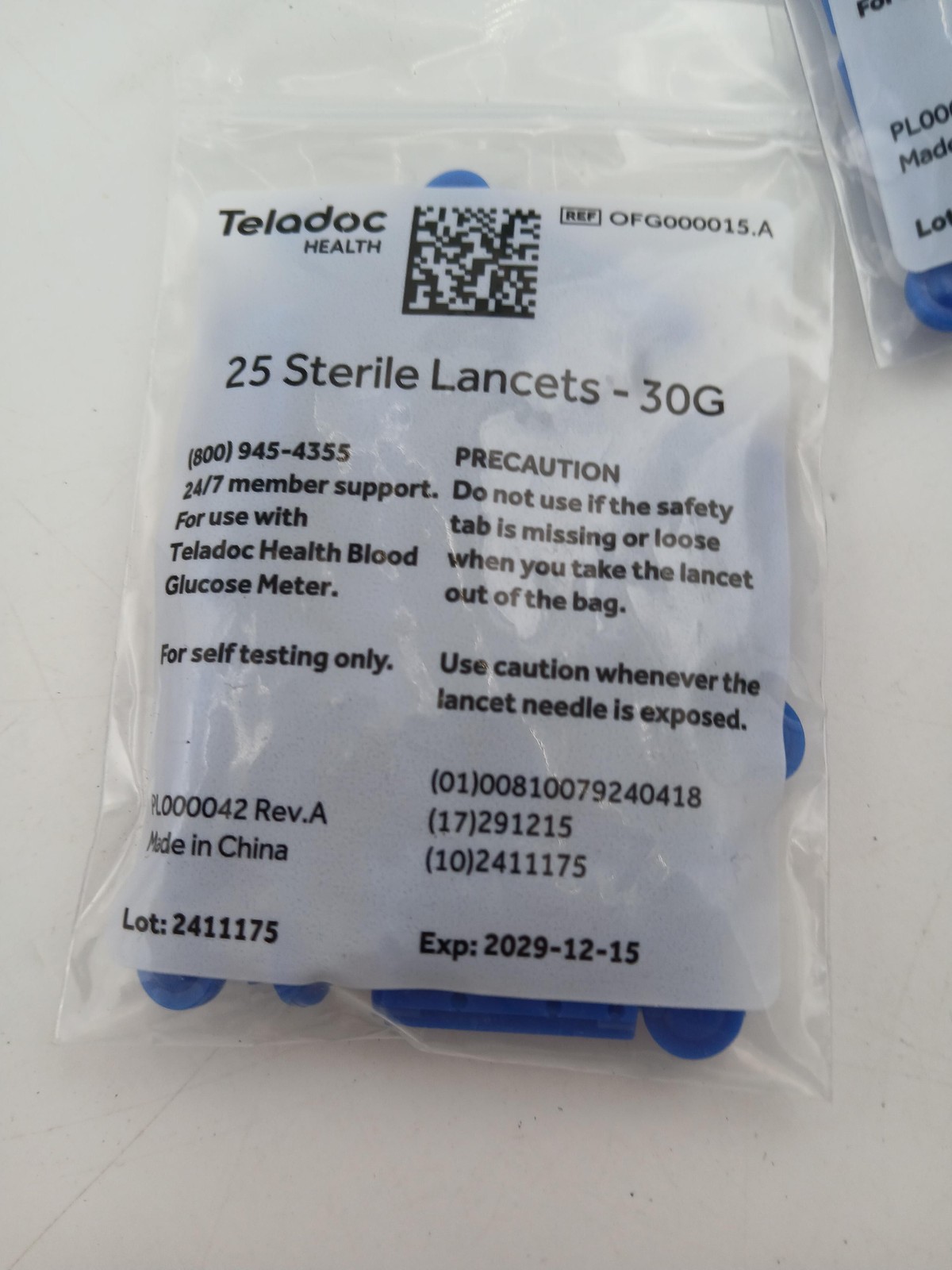 EasyMax Glucose Test Strips 50ct Exp May 2027 + Teladoc 50 Lancets 30G Blue