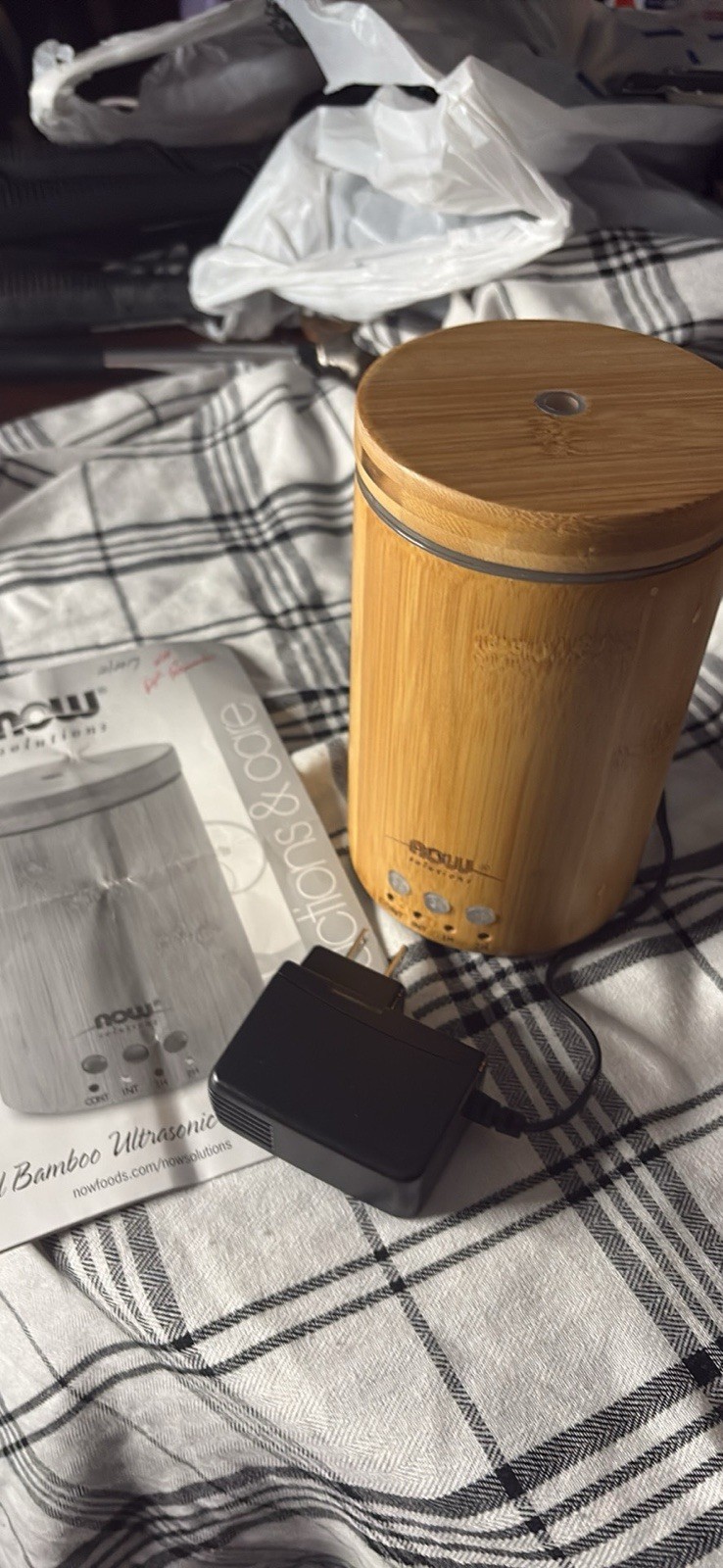 NOW Solutions Real Bamboo Oil Diffuser 7821 Electric Aromatherapy 150ml