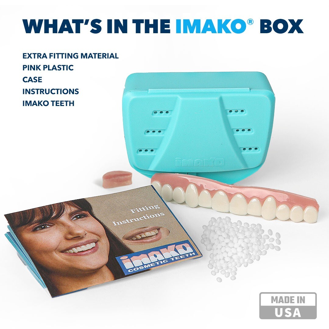 Imako® Temporary Teeth Kit – Large Size Bleached Color