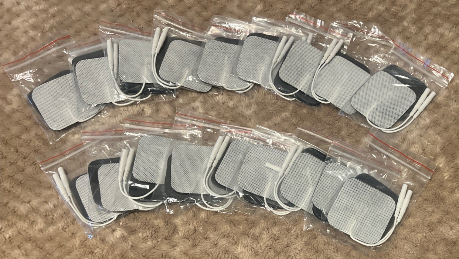 36 Tens Electrode Pads EMS Replacement 2X2 Muscle Stimulator Bulk Cloth White