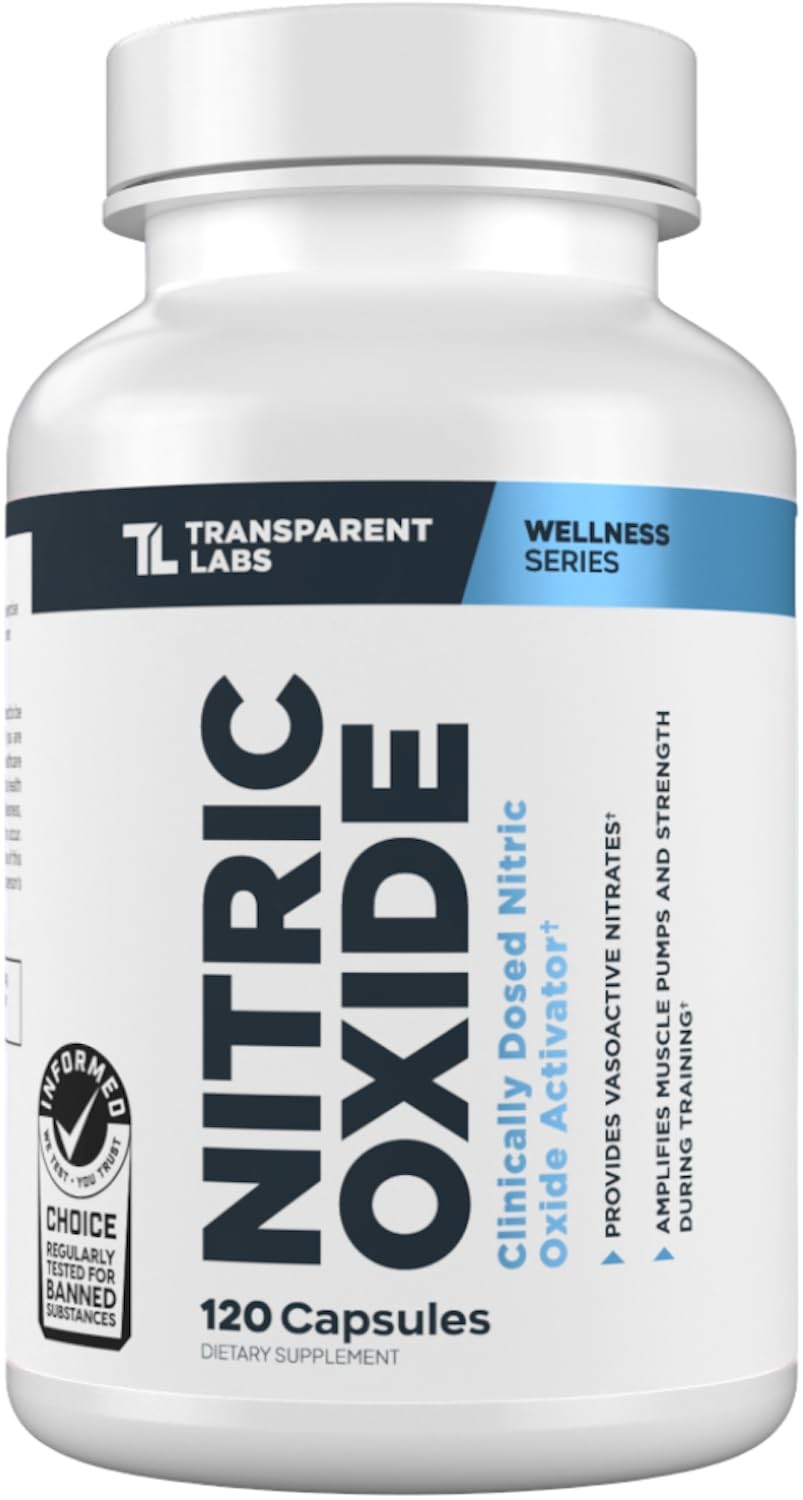 Nitric Oxide Booster with Arginine Nitrate Betaine Pine Bark Extract 120 Count