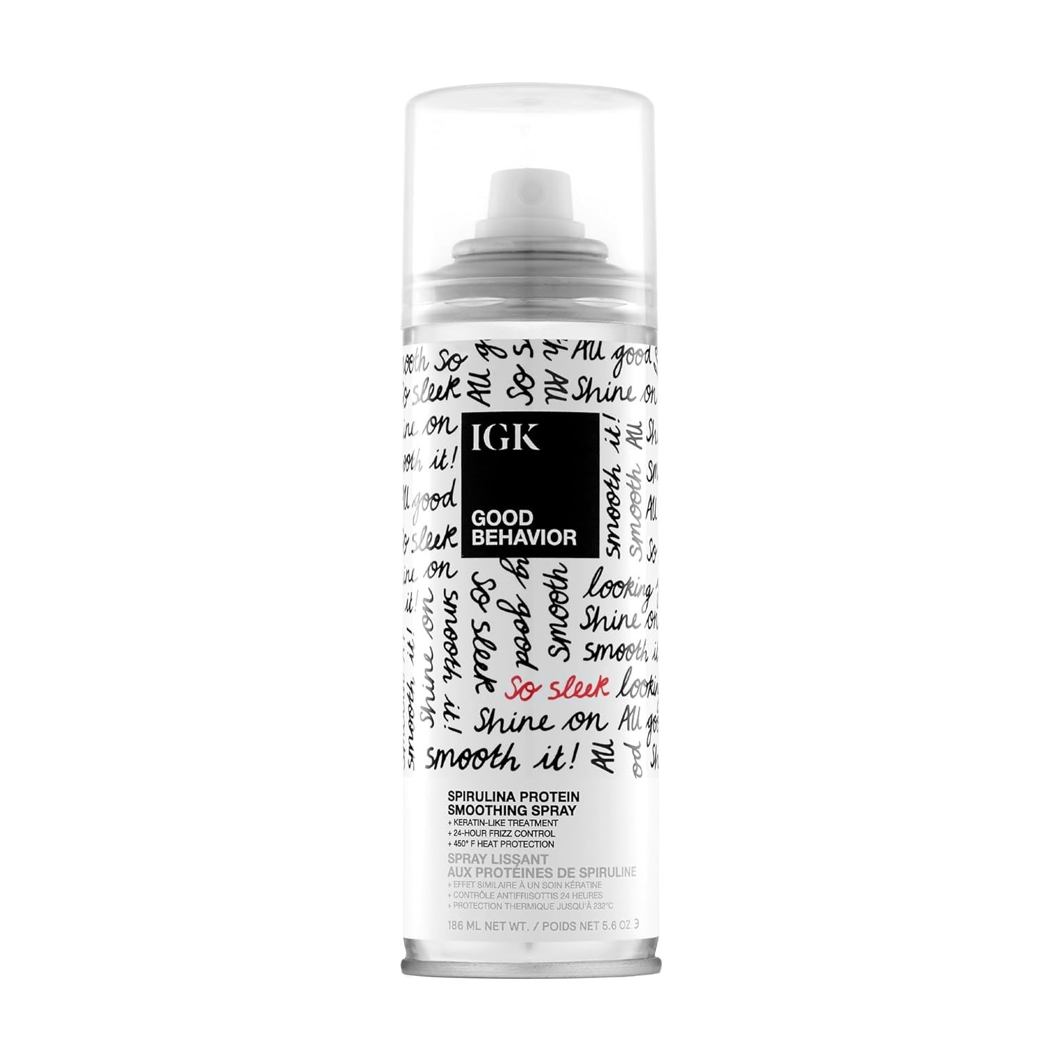 IGK Good Behavior Spirulina Protein Smoothing Spray 5.6 Oz 186 mL Full Size