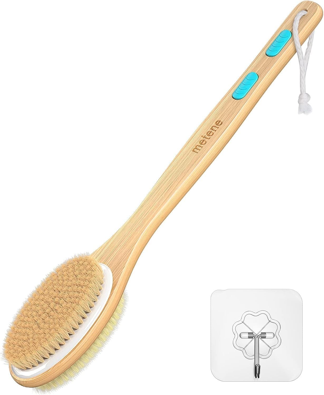 Elegant Long Handle Shower Brush: Soft & Stiff Bristles for Exquisite Skin Care
