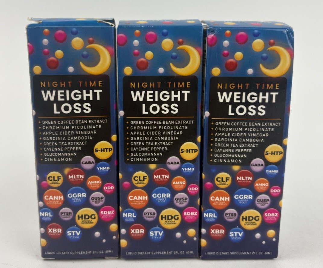 Night Time Diet Drops-Appetite Control, Metabolism Booster-3 PACK (EXP,04/2026)