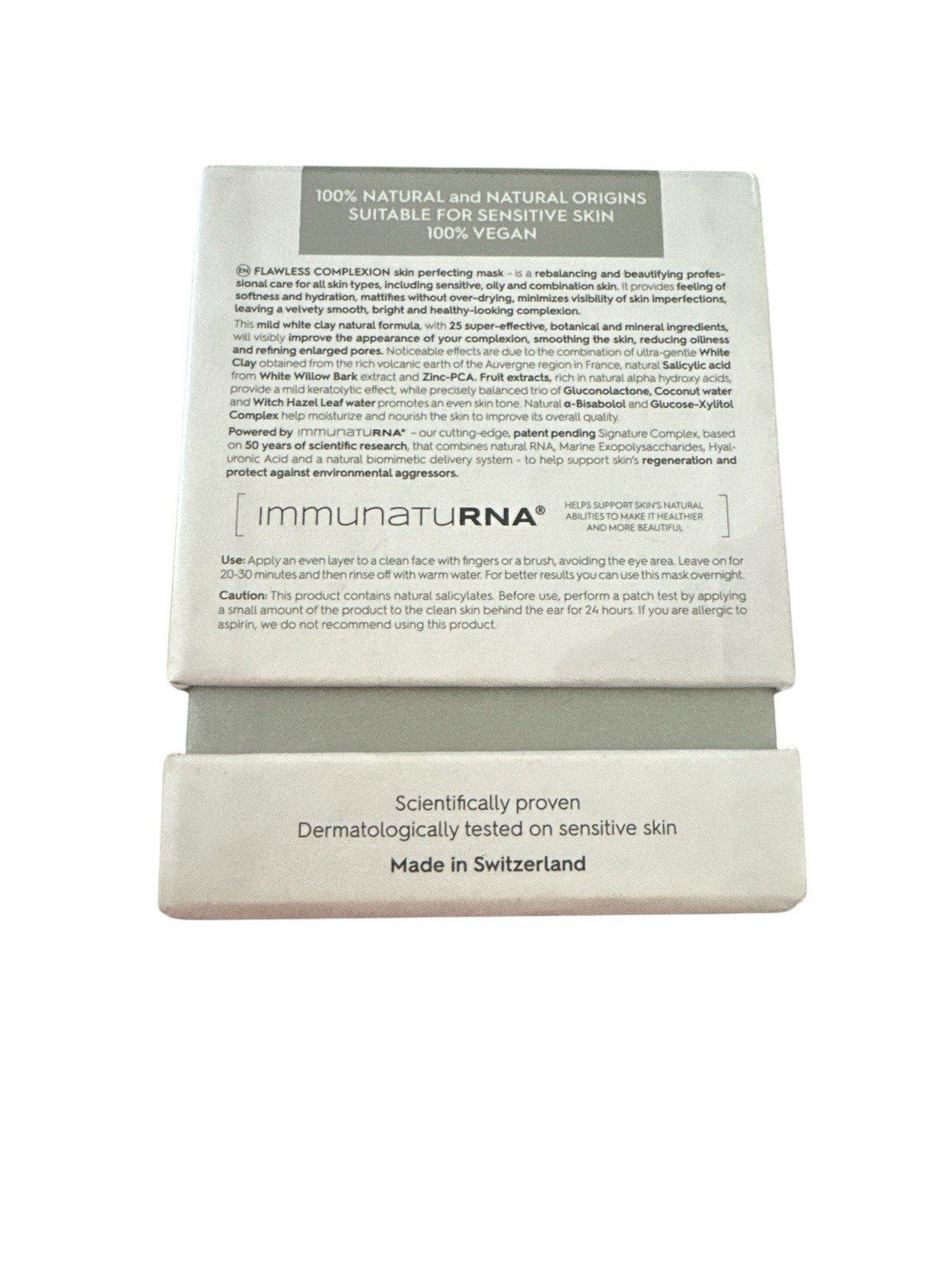Verdilab Switzerland Flawless Complexion Skin Perfecting Mask New & Sealed