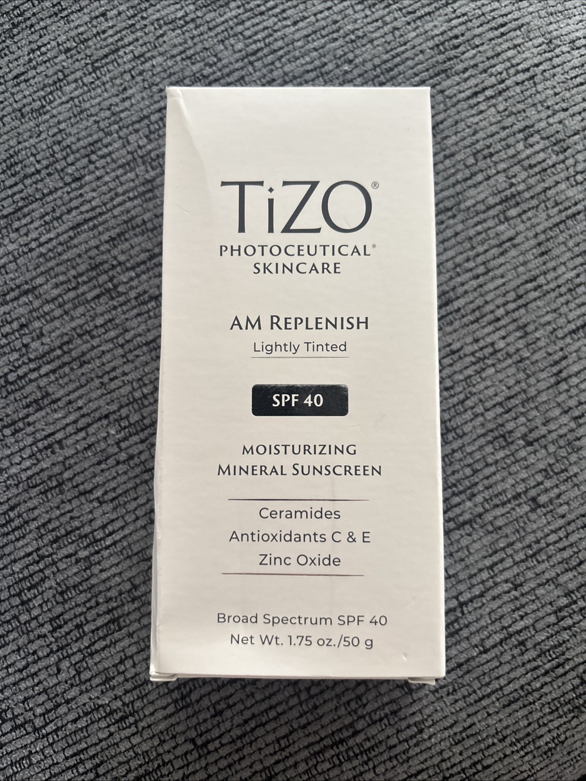 TIZO Potoceutical AM Replenish Lightly Tinted SunscreenSPF 40 – 1.75oz NIB