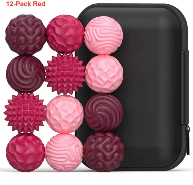 12pc Silicone Magnetic Sensory Fidget Stress Relief Toy for All Ages