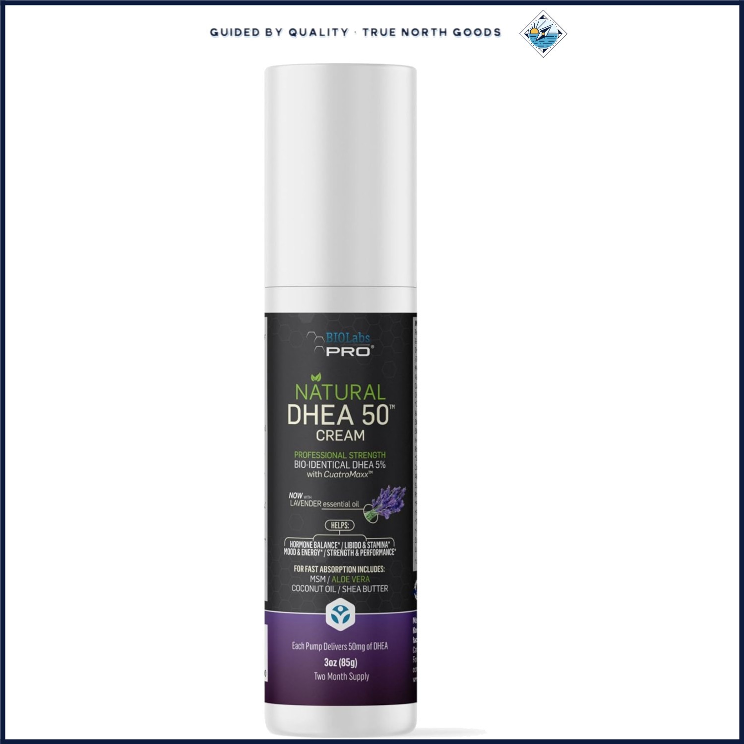 Natural DHEA Cream, 50mg, Two- Supply in Lavender Scented Formula