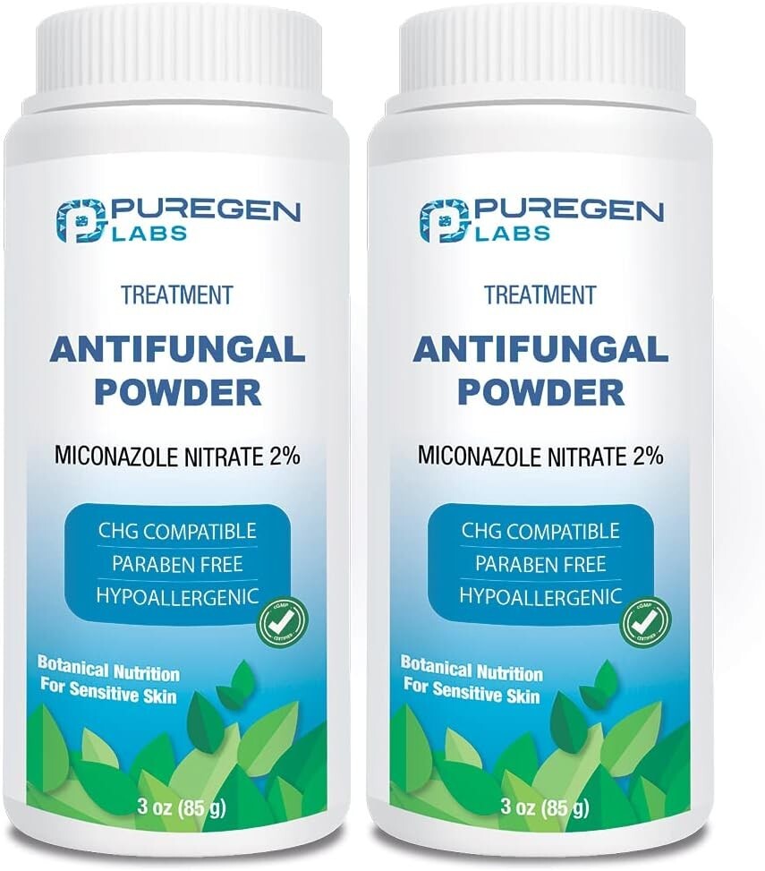 Puregen Antifungal Powder Treatment 2% for Common Fungal Infections 3oz 2 PACK