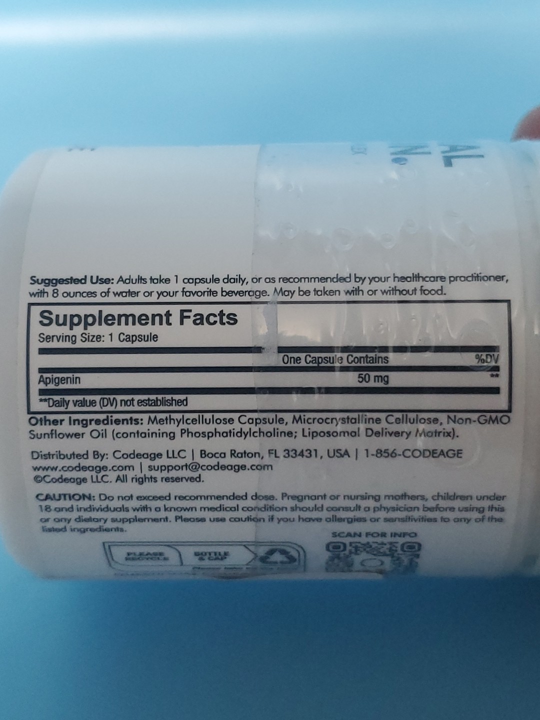 Codeage Liposomal Apigenin Phospholipid Complex Beyond Vitamins 90 Capsules