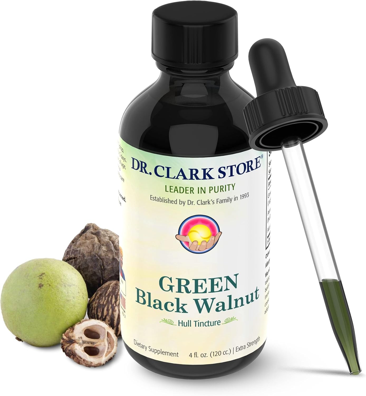 Original Green Black Walnut Hull Tincture (Extra Strength)by Dr. Hulda Clark 4oz