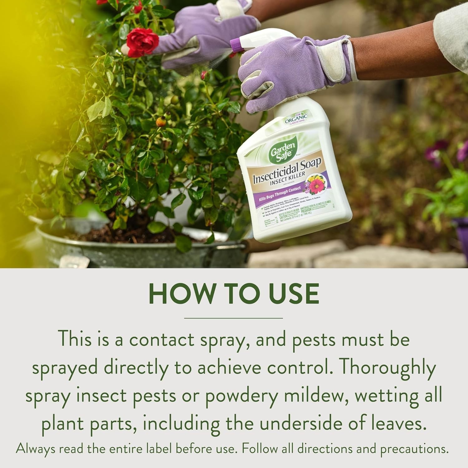 32oz Insecticidal Soap Spray – Fast-Acting Bug Control for Vegetable Gardens