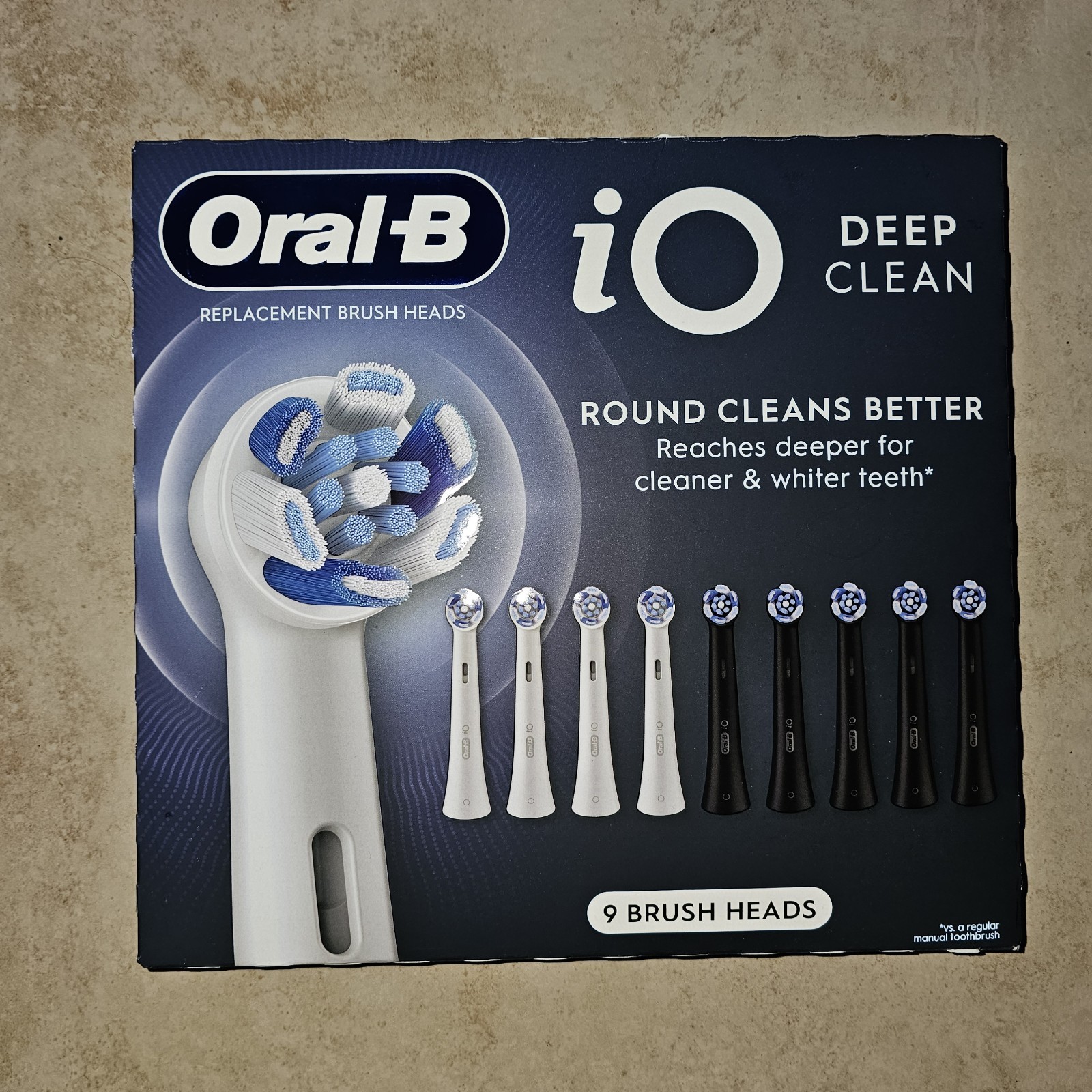 Oral-B iO Deep Clean Replacement Toothbrush Head, 9-count