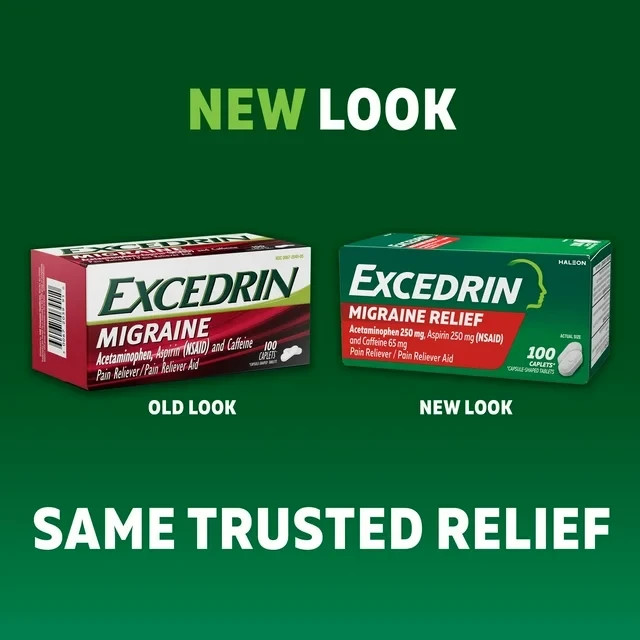 Excedrin Migraine Relief Caplets, 24 Count