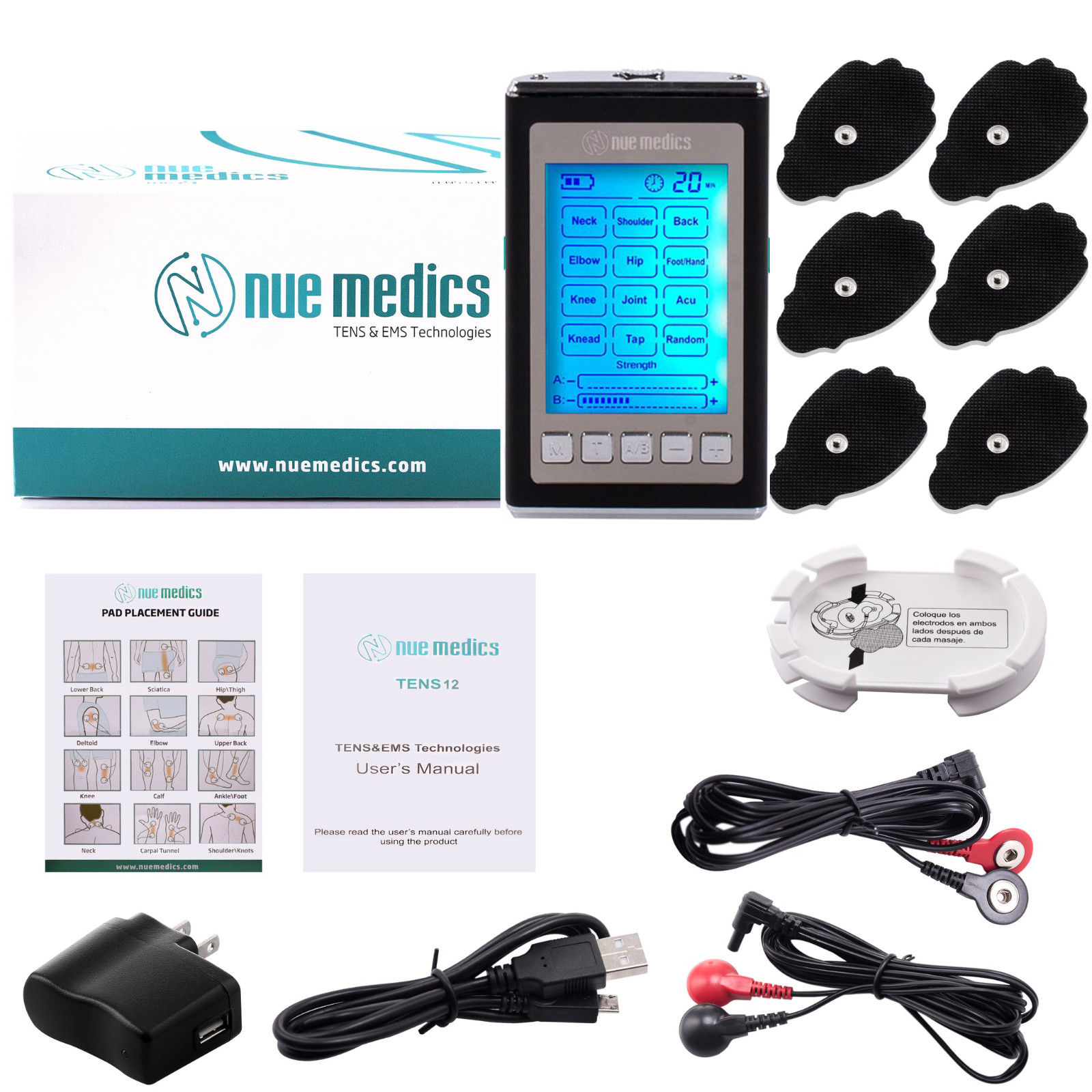 Tens Unit Muscle Stimulator Portabable Pain Relief Electro Therapy Massager