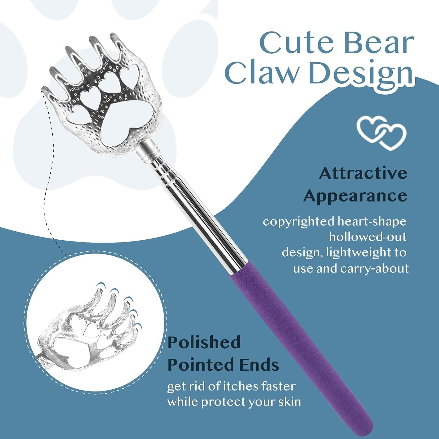 Ultimate Stress Relief with 4-Pack Extendable Back Scratchers – Family Essential