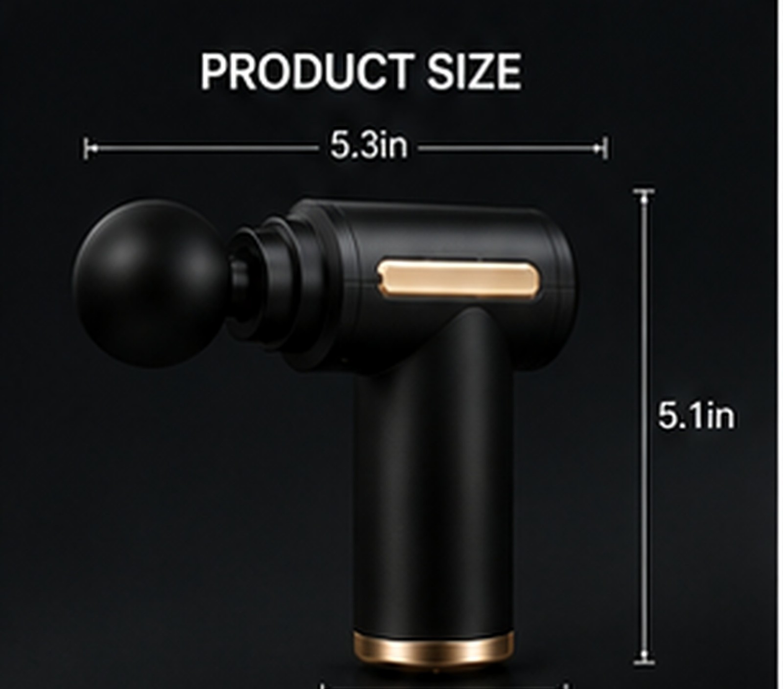 Mini Massage Gun Deep Tissue Percussion Massager Portable Quiet 4 Heads USB