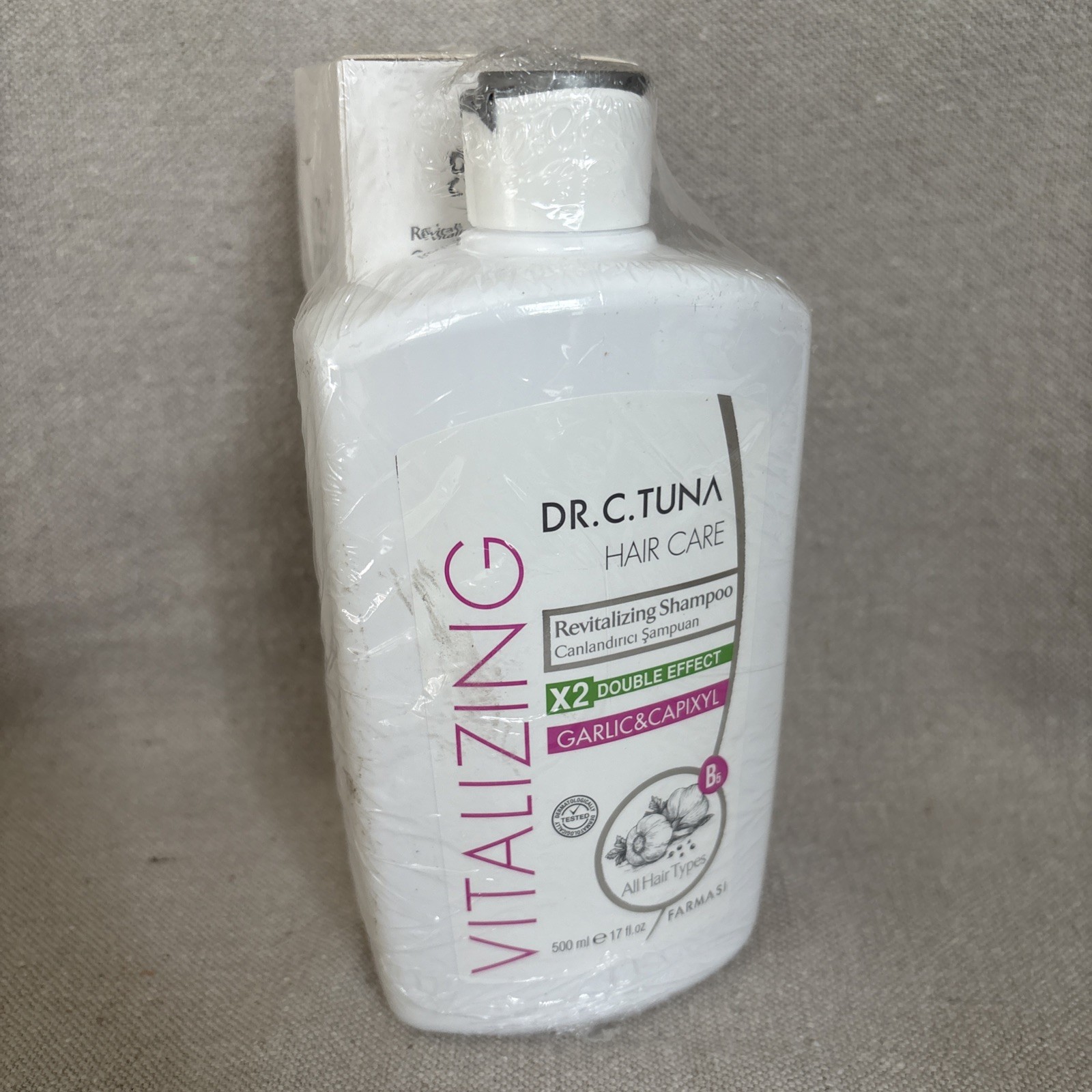Farmasi Dr. C. Tuna Vitalizing Garlic&Capixyl Hair Care Set, Shampoo +Hair Mask